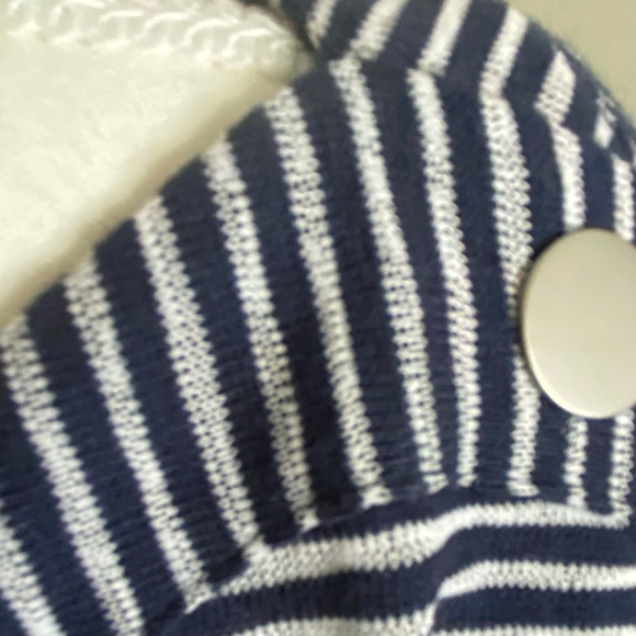 Jones New York Cotton Blend Boatneck Sleeveless Nautical Coastal Knit Top-Sz-L - Picture 5 of 16